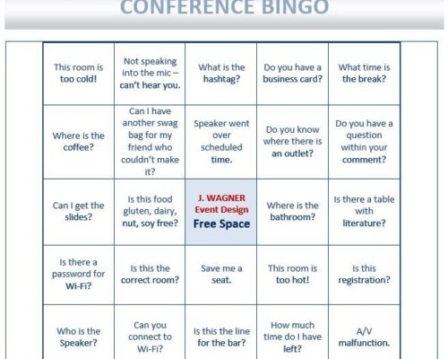 Jwagner Conf  Bingo Sheet